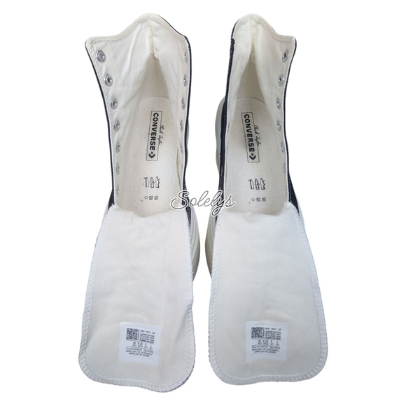 Converse High-Top Black and White Wedge Sneakers - Picture 9 of 10